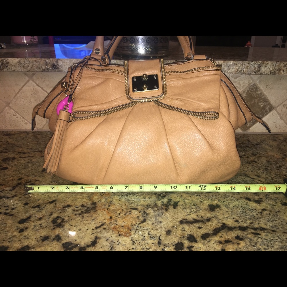 Betsey Johnson genuine pebbled leather handbag!
